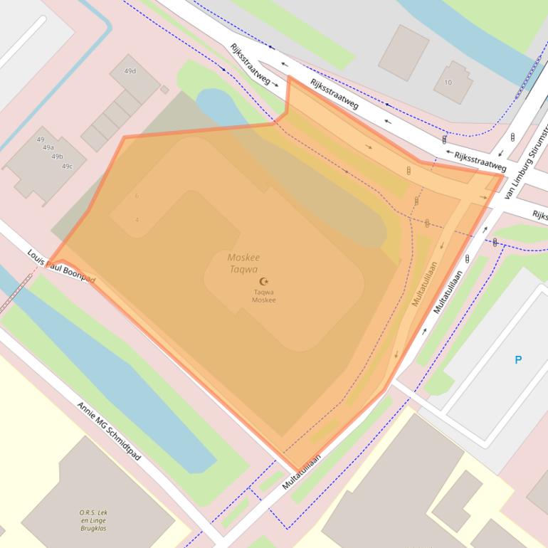 Kaart van postcodegebied 4103NV.