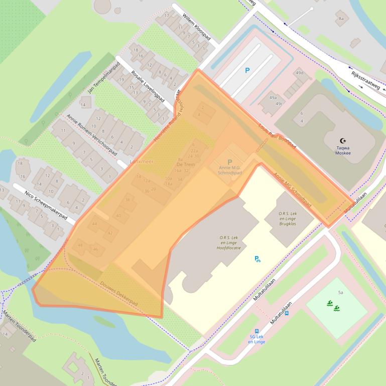 Kaart van postcodegebied 4103VB.