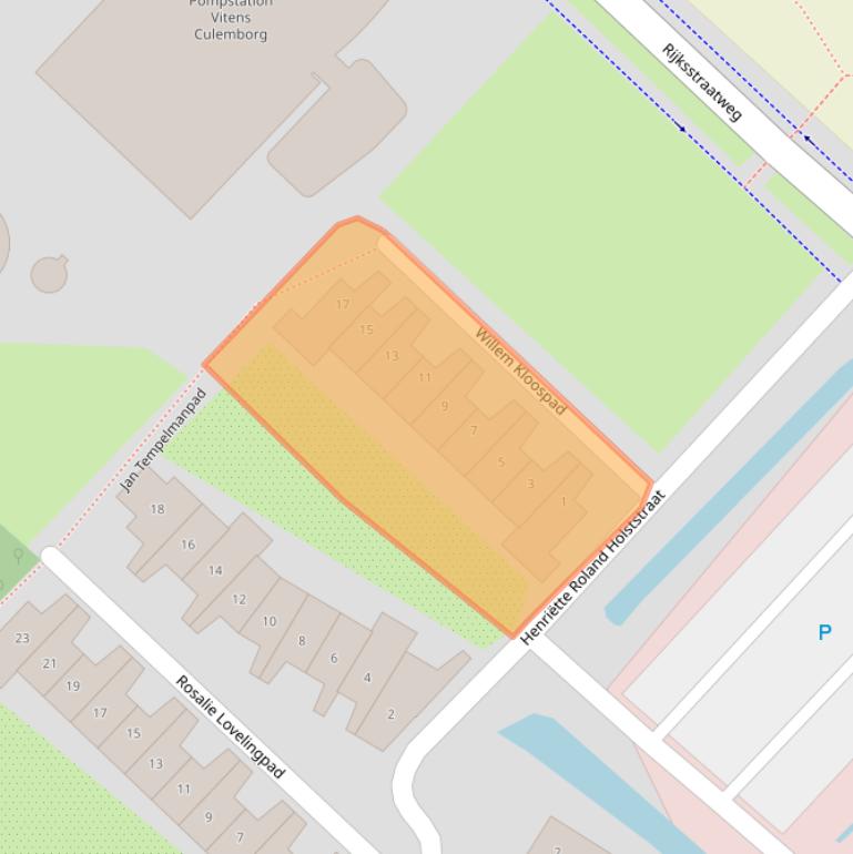 Kaart van postcodegebied 4103VC.