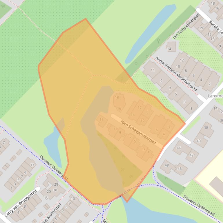 Kaart van postcodegebied 4103VG.