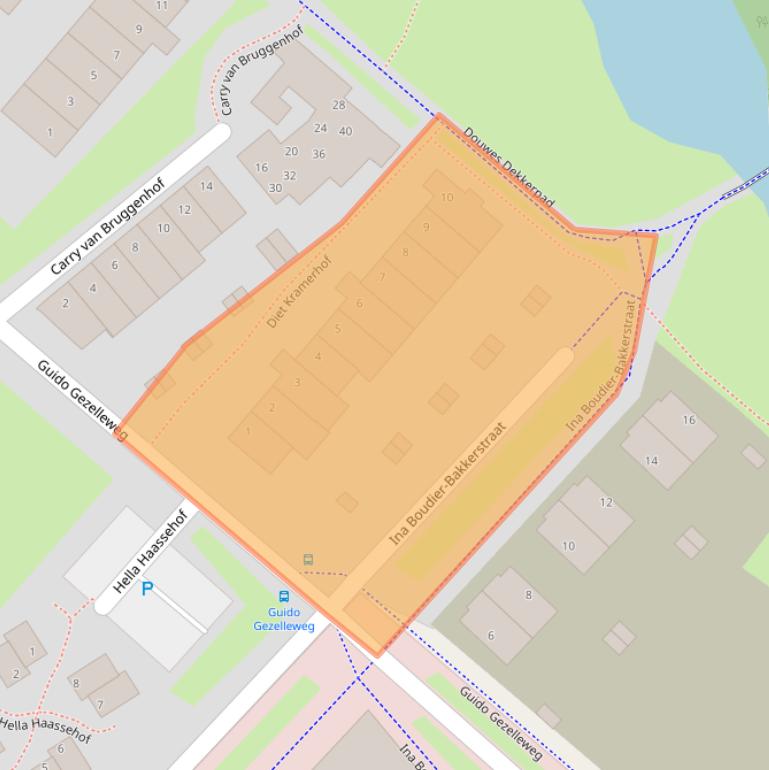 Kaart van postcodegebied 4103VH.