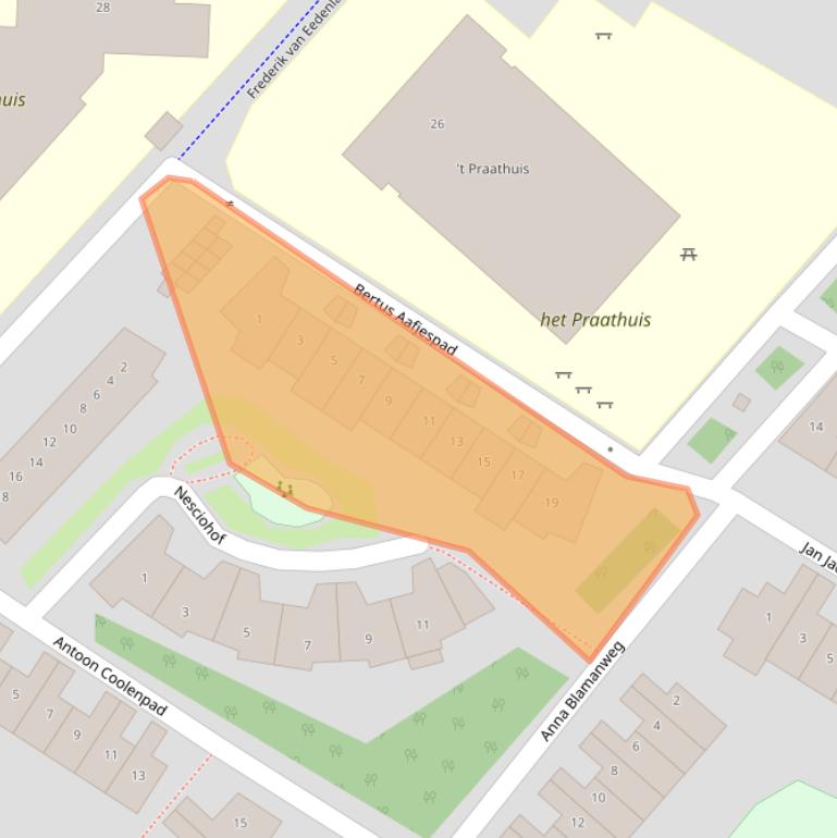 Kaart van postcodegebied 4103WG.