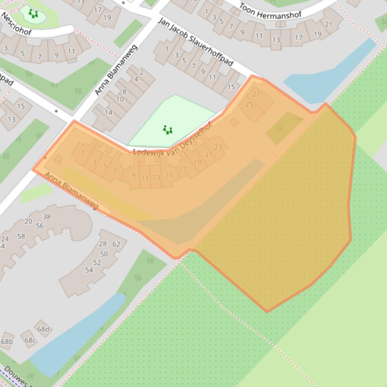 Kaart van postcodegebied 4103WK.