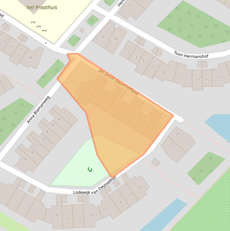 Kaart van postcodegebied 4103WL.