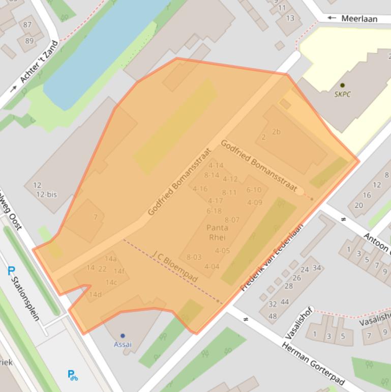 Kaart van postcodegebied 4103WR.