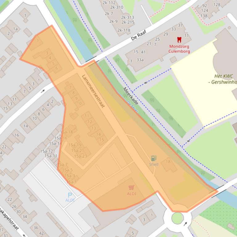 Kaart van postcodegebied 4103XL.