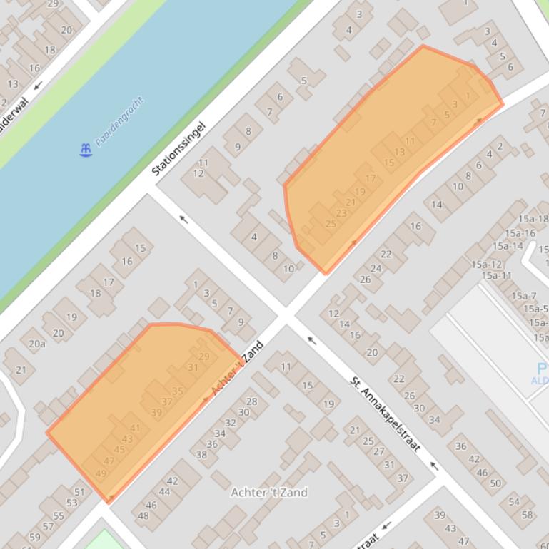 Kaart van postcodegebied 4103XM.