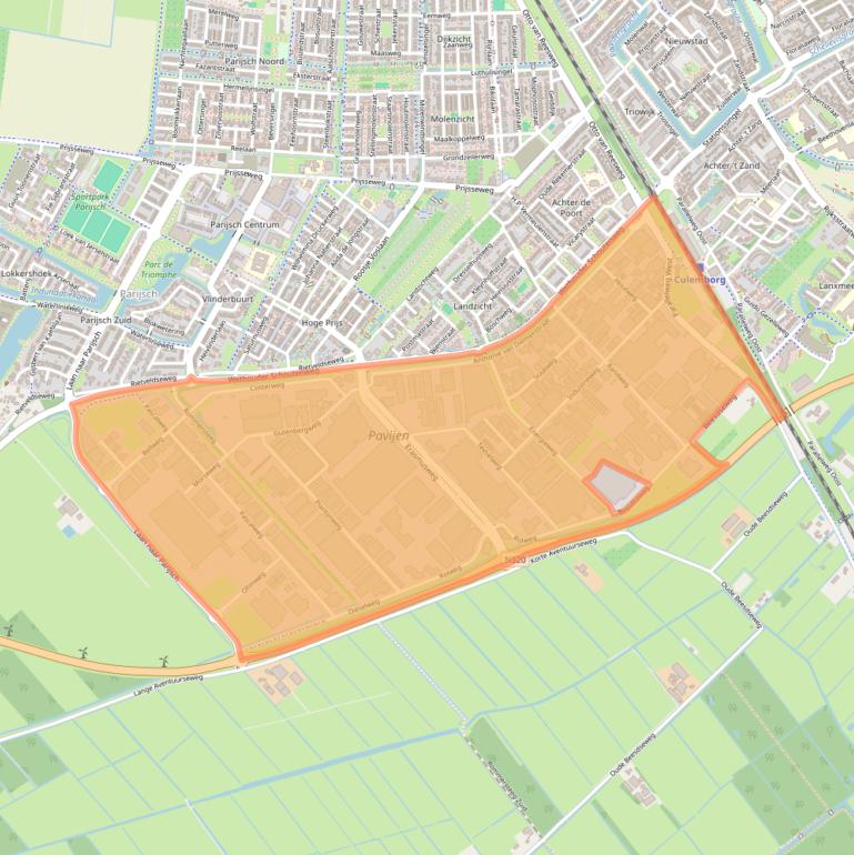 Kaart van postcodegebied 4104.