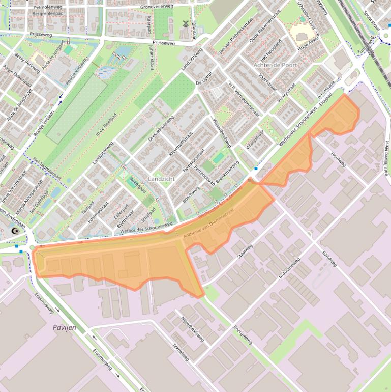 Kaart van postcodegebied 4104AE.