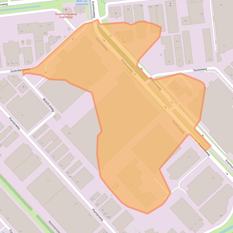 Kaart van postcodegebied 4104AK.