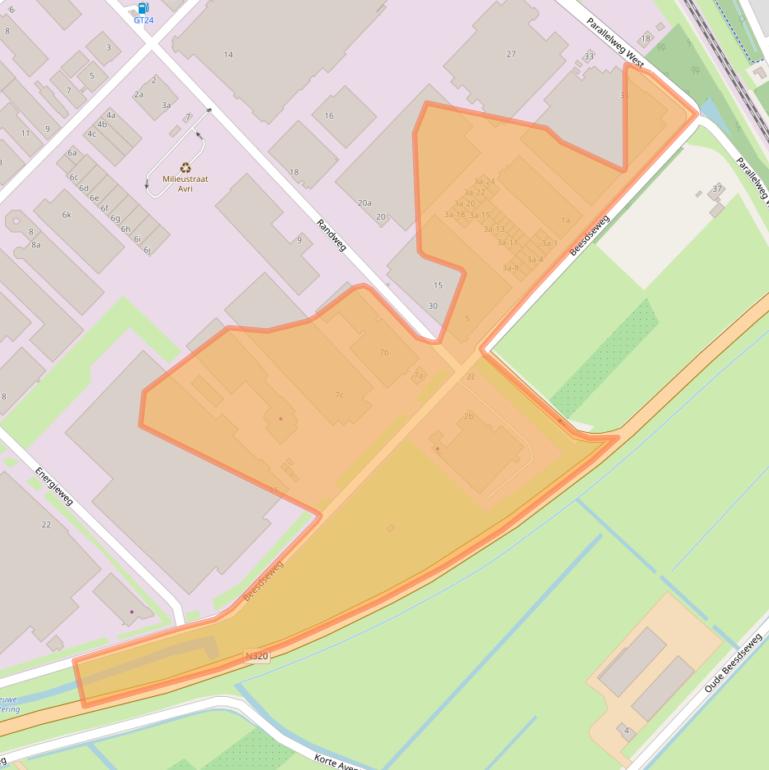 Kaart van postcodegebied 4104AW.