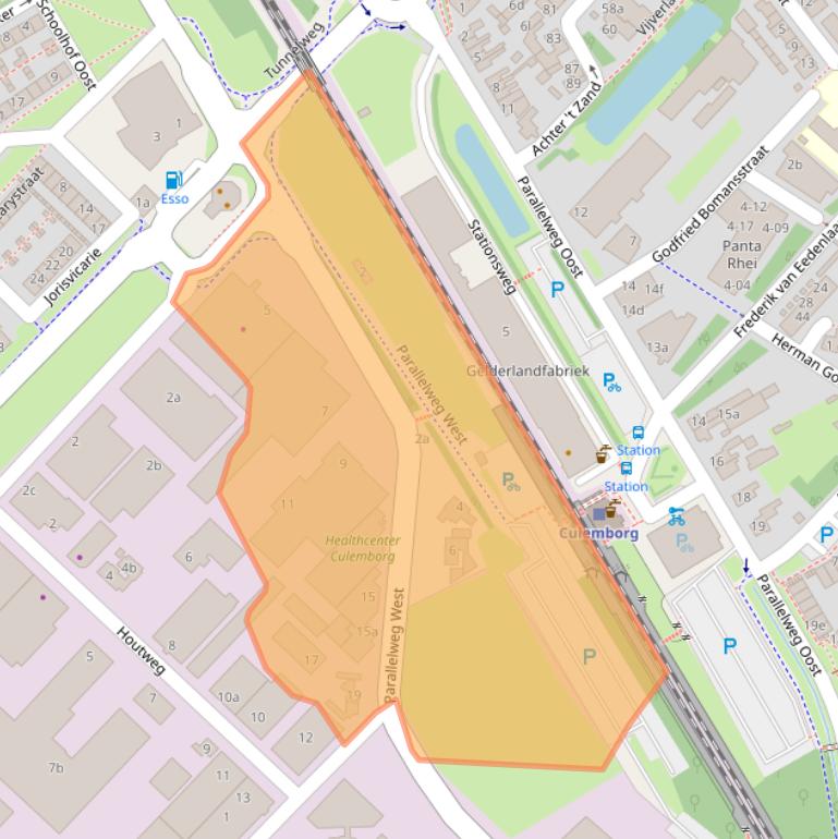 Kaart van postcodegebied 4104AX.
