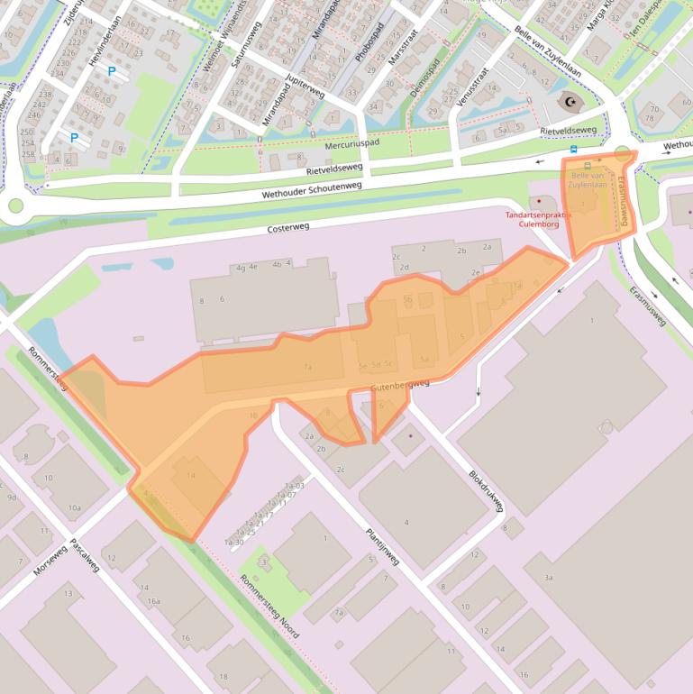 Kaart van postcodegebied 4104BA.