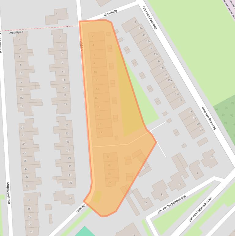 Kaart van postcodegebied 4105AE.