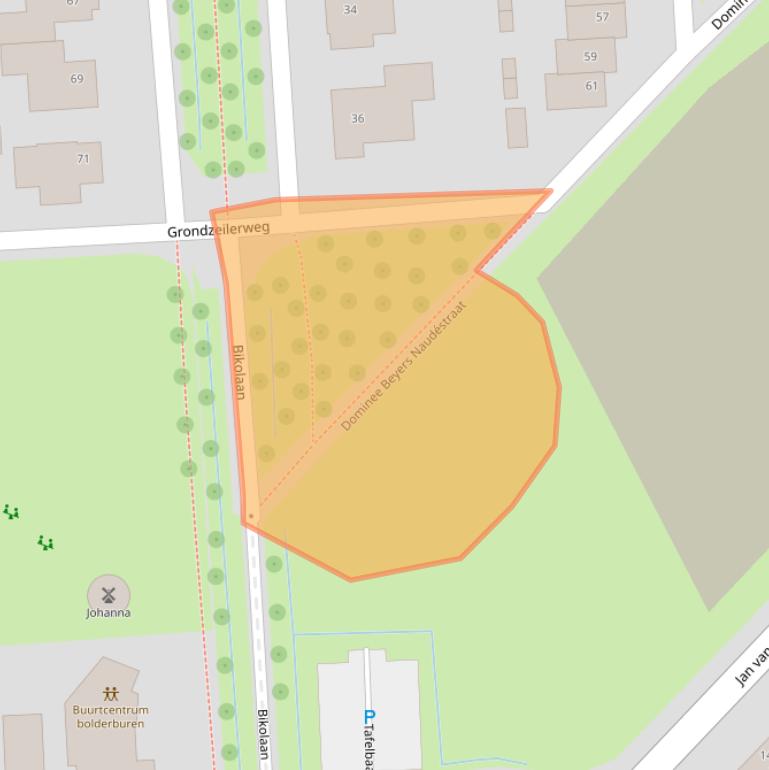 Kaart van postcodegebied 4105AZ.