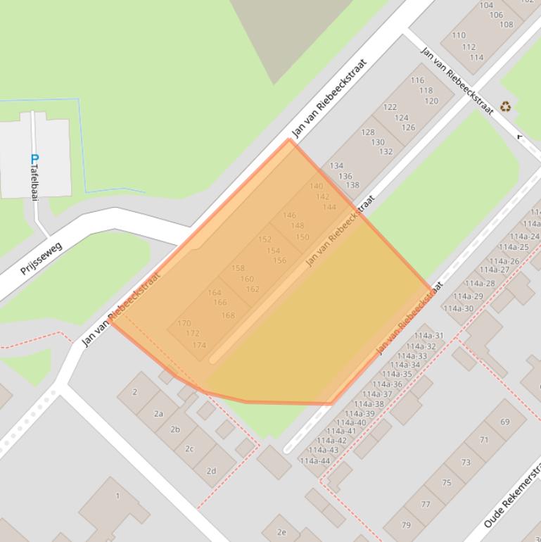 Kaart van postcodegebied 4105BE.