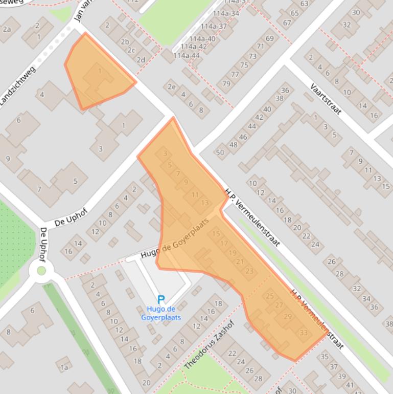 Kaart van postcodegebied 4105BG.