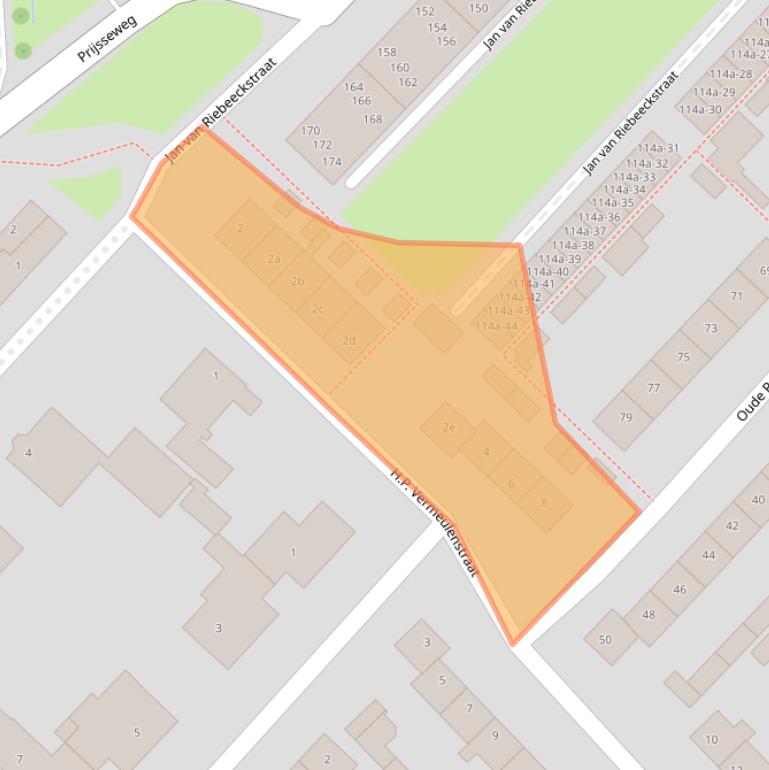 Kaart van postcodegebied 4105BK.