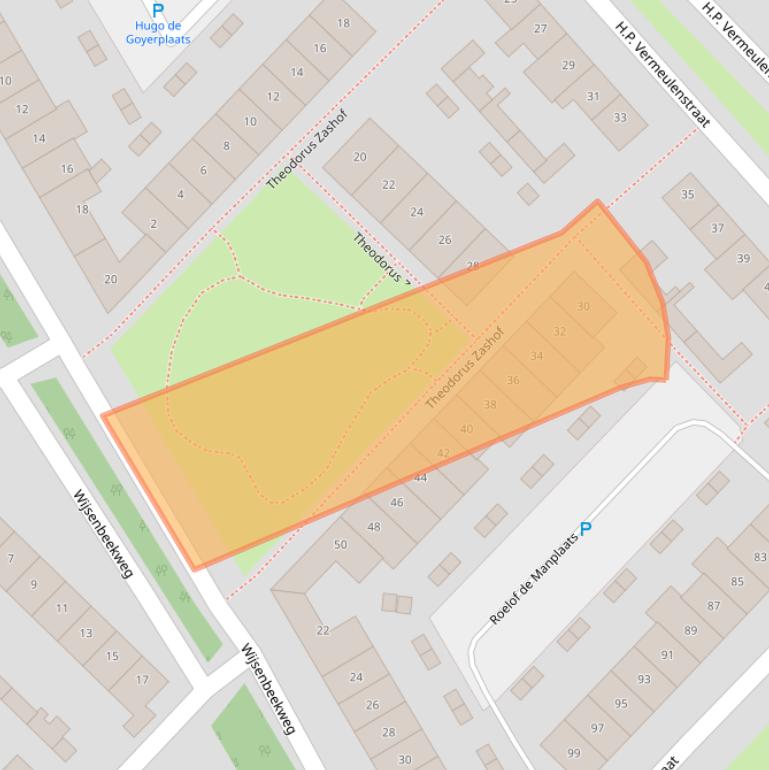 Kaart van postcodegebied 4105BR.