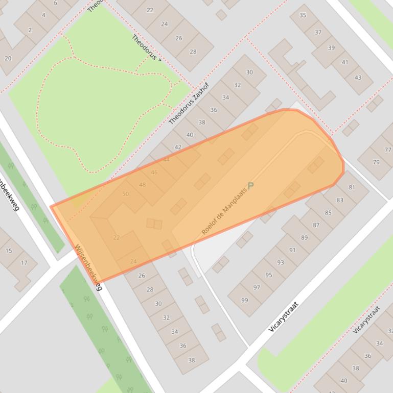 Kaart van postcodegebied 4105BS.