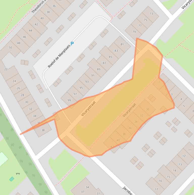 Kaart van postcodegebied 4105BV.