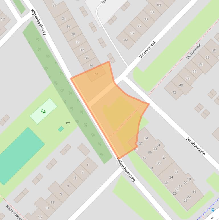 Kaart van postcodegebied 4105BZ.