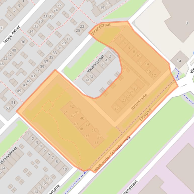 Kaart van postcodegebied 4105CK.