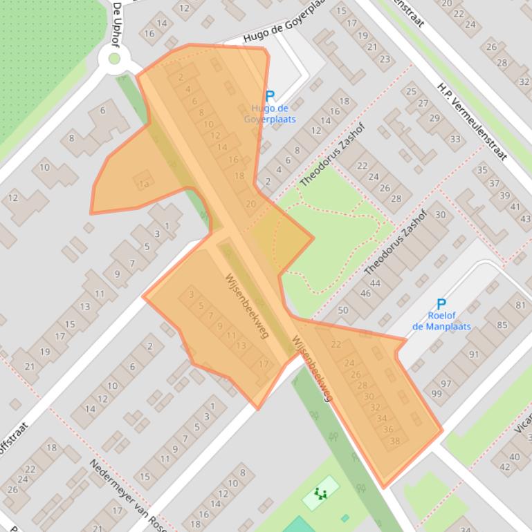 Kaart van postcodegebied 4105DA.