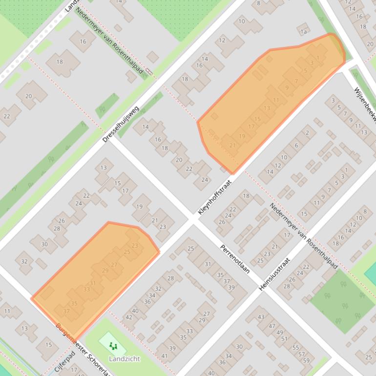 Kaart van postcodegebied 4105DC.