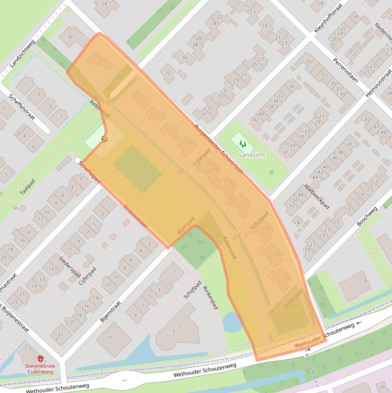 Kaart van postcodegebied 4105DM.