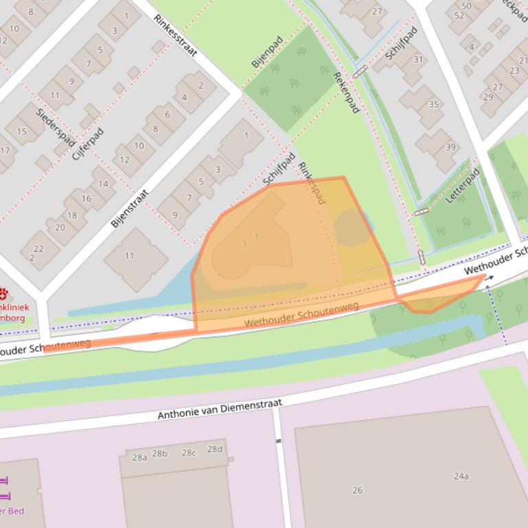 Kaart van postcodegebied 4105DN.