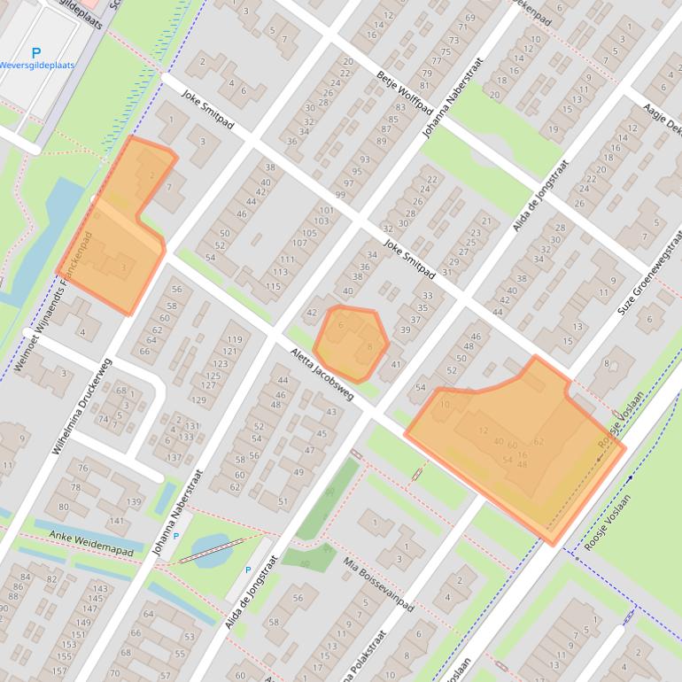 Kaart van postcodegebied 4105EB.