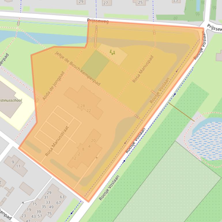 Kaart van postcodegebied 4105EZ.