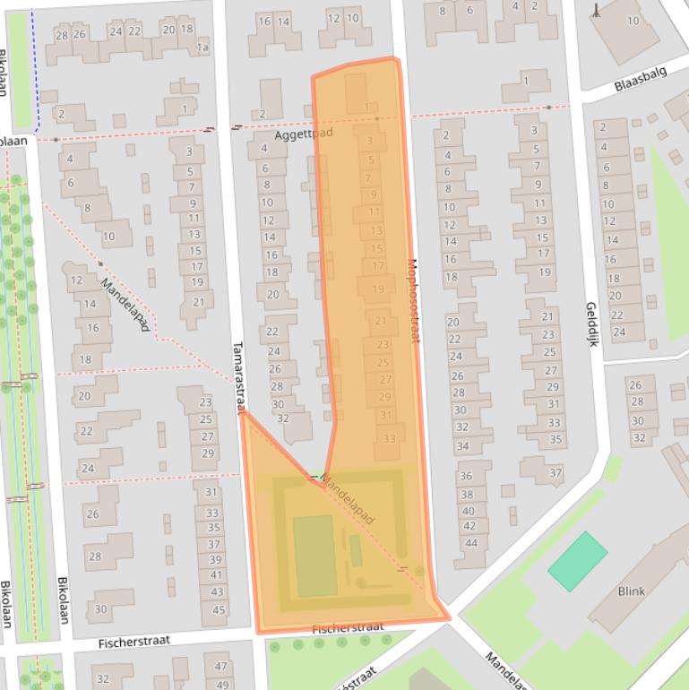 Kaart van postcodegebied 4105GC.