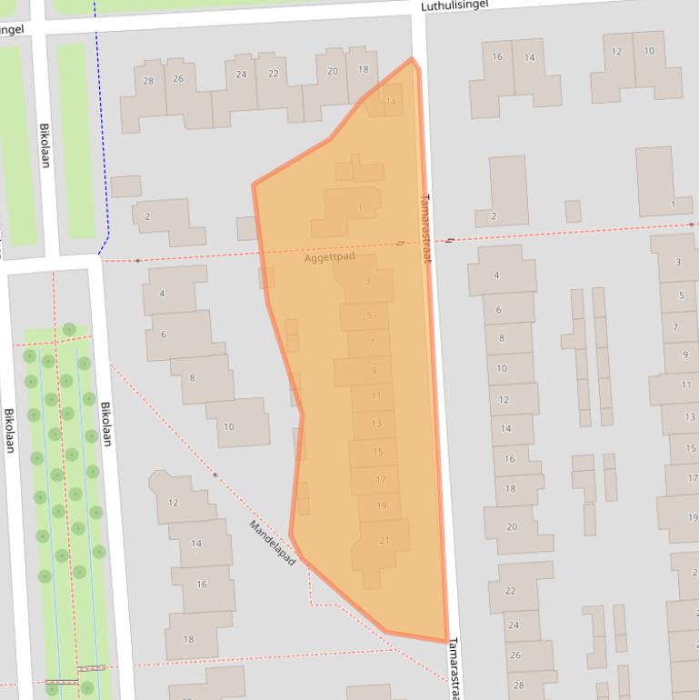 Kaart van postcodegebied 4105GE.