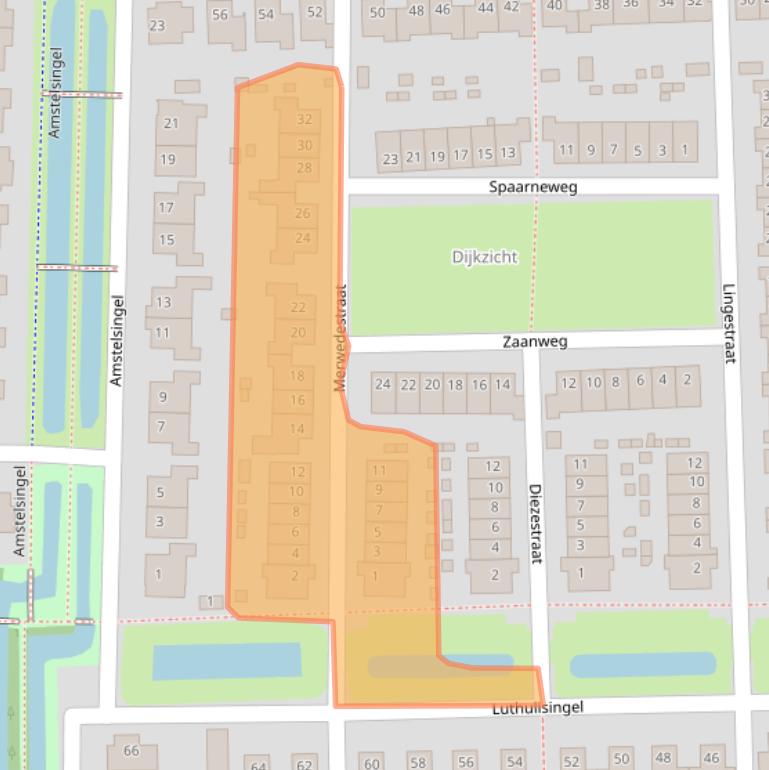 Kaart van postcodegebied 4105GL.