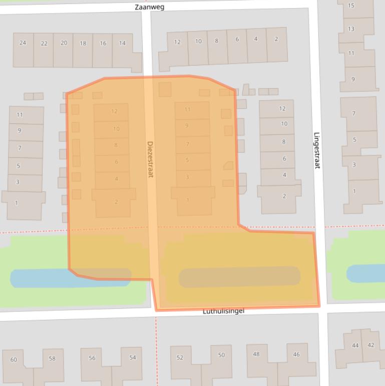 Kaart van postcodegebied 4105GM.