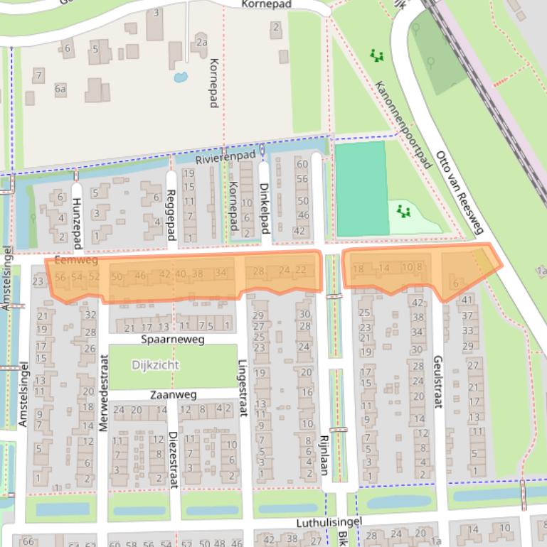 Kaart van postcodegebied 4105GW.