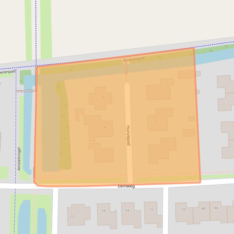 Kaart van postcodegebied 4105GX.