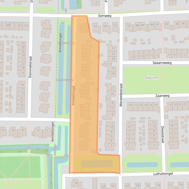 Kaart van postcodegebied 4105GZ.