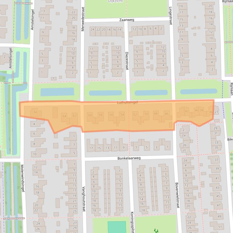 Kaart van postcodegebied 4105HA.