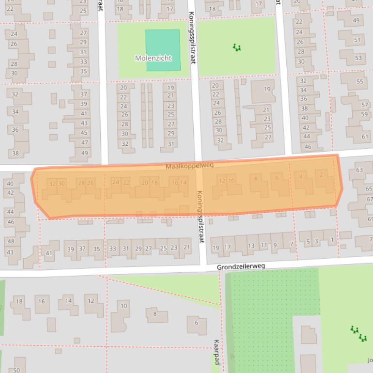 Kaart van postcodegebied 4105HH.