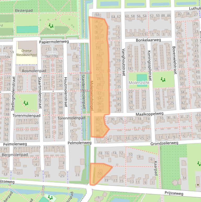 Kaart van postcodegebied 4105HK.