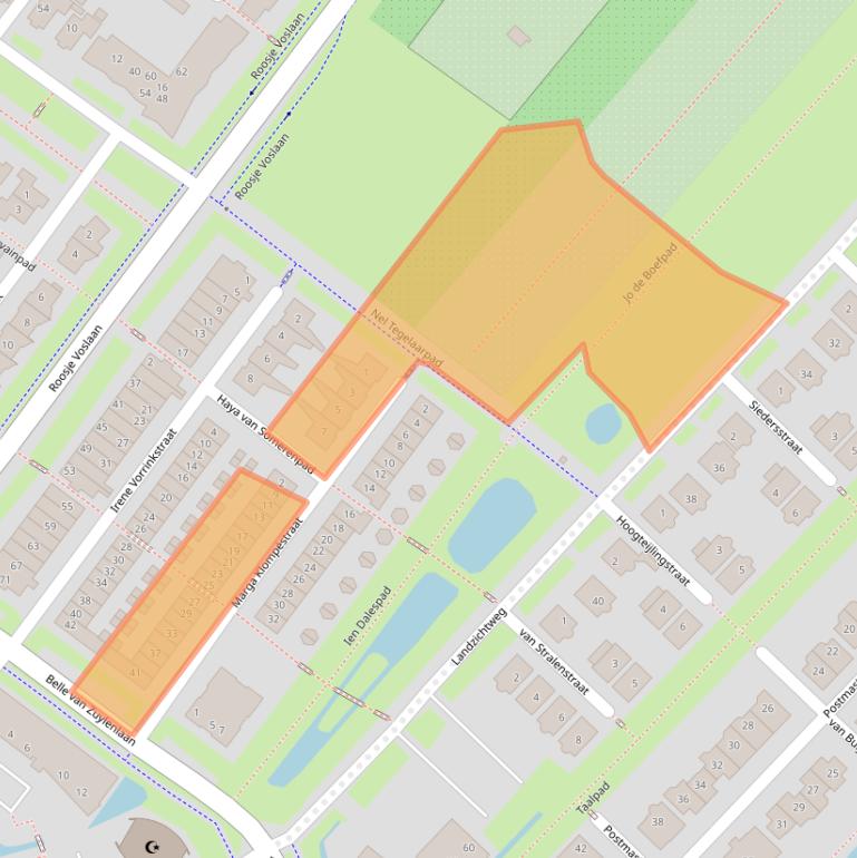 Kaart van postcodegebied 4105JC.