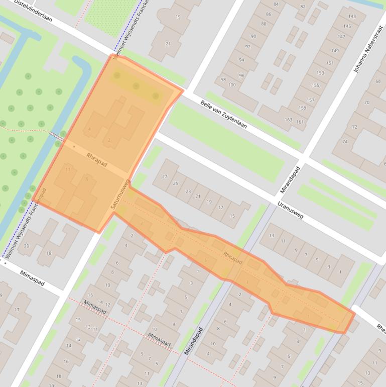 Kaart van postcodegebied 4105JG.
