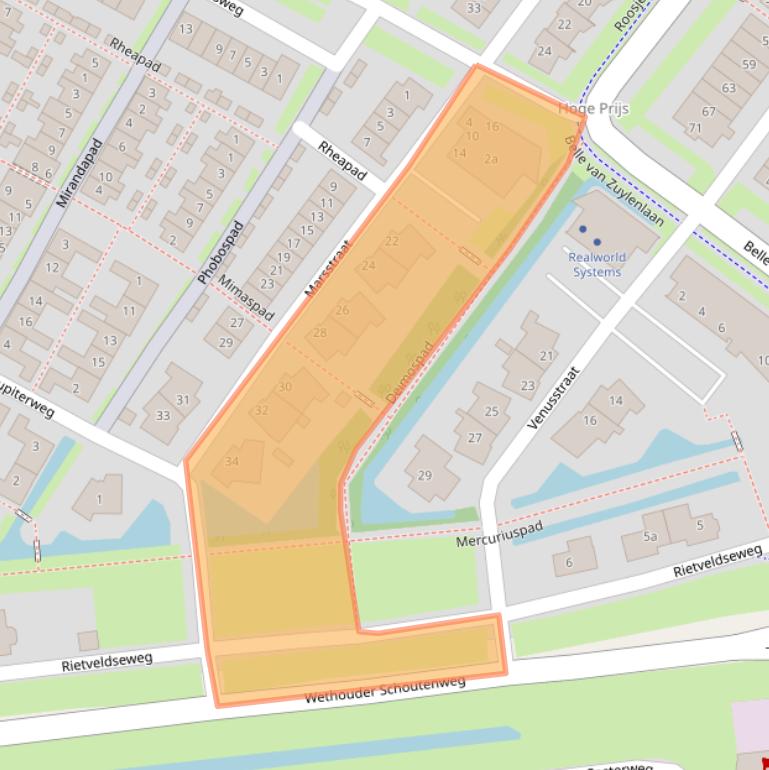 Kaart van postcodegebied 4105JL.