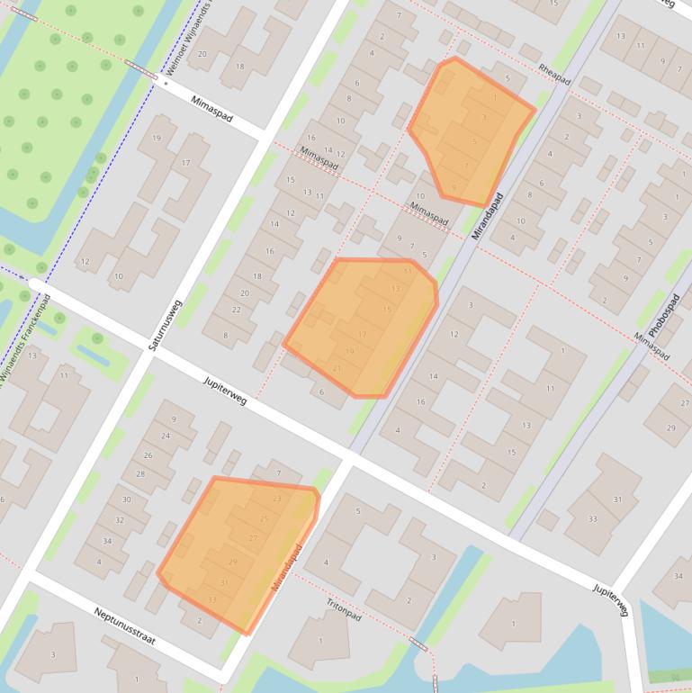 Kaart van postcodegebied 4105JS.