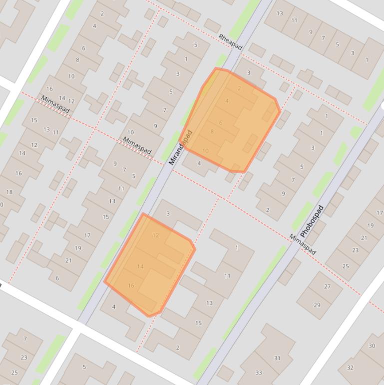 Kaart van postcodegebied 4105JT.