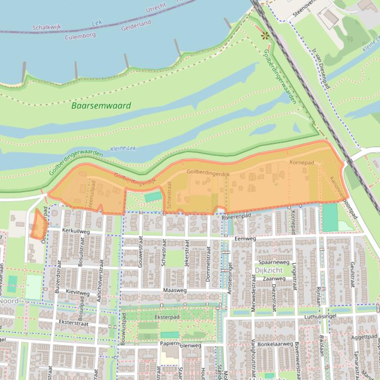 Kaart van postcodegebied 4105LA.