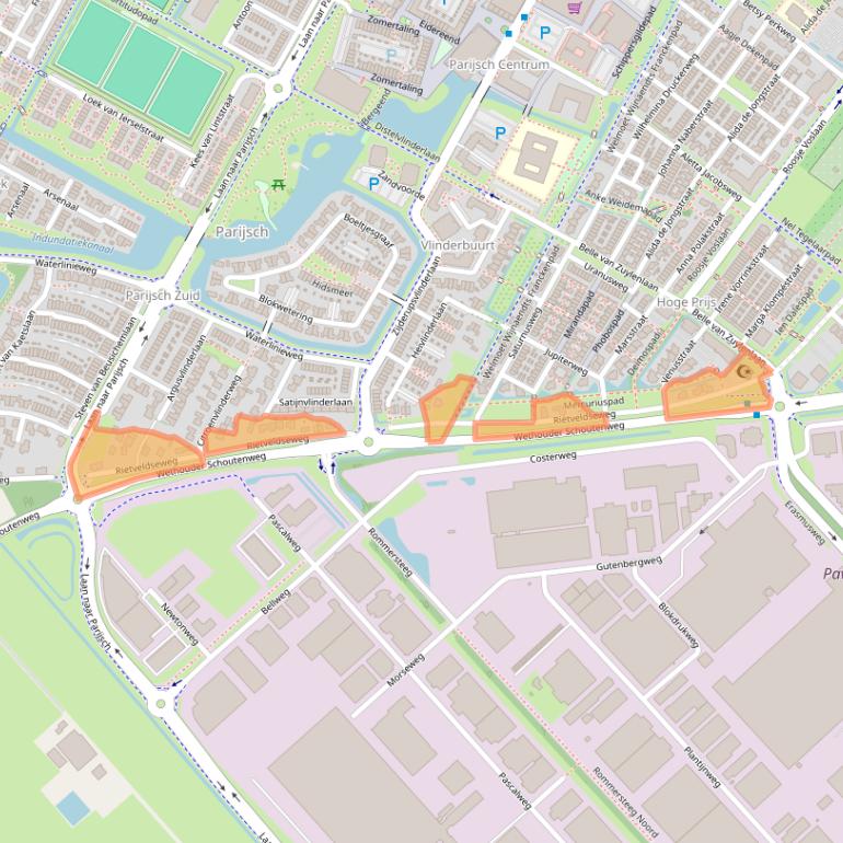 Kaart van postcodegebied 4105LG.